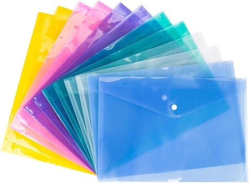 [test444] Foolscap Envelope File - Plastic with Capsule Choose your Color Yellow / Blue / Red / Green / Orange ...